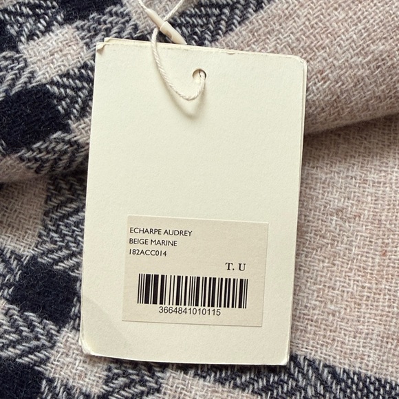 Sezane Echarpe Audrey Plaid Fringe Scarf - Picture 3 of 6